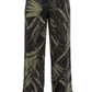 Plus Size La Cera Savannah Palm Print Cropped Pant - La Cera