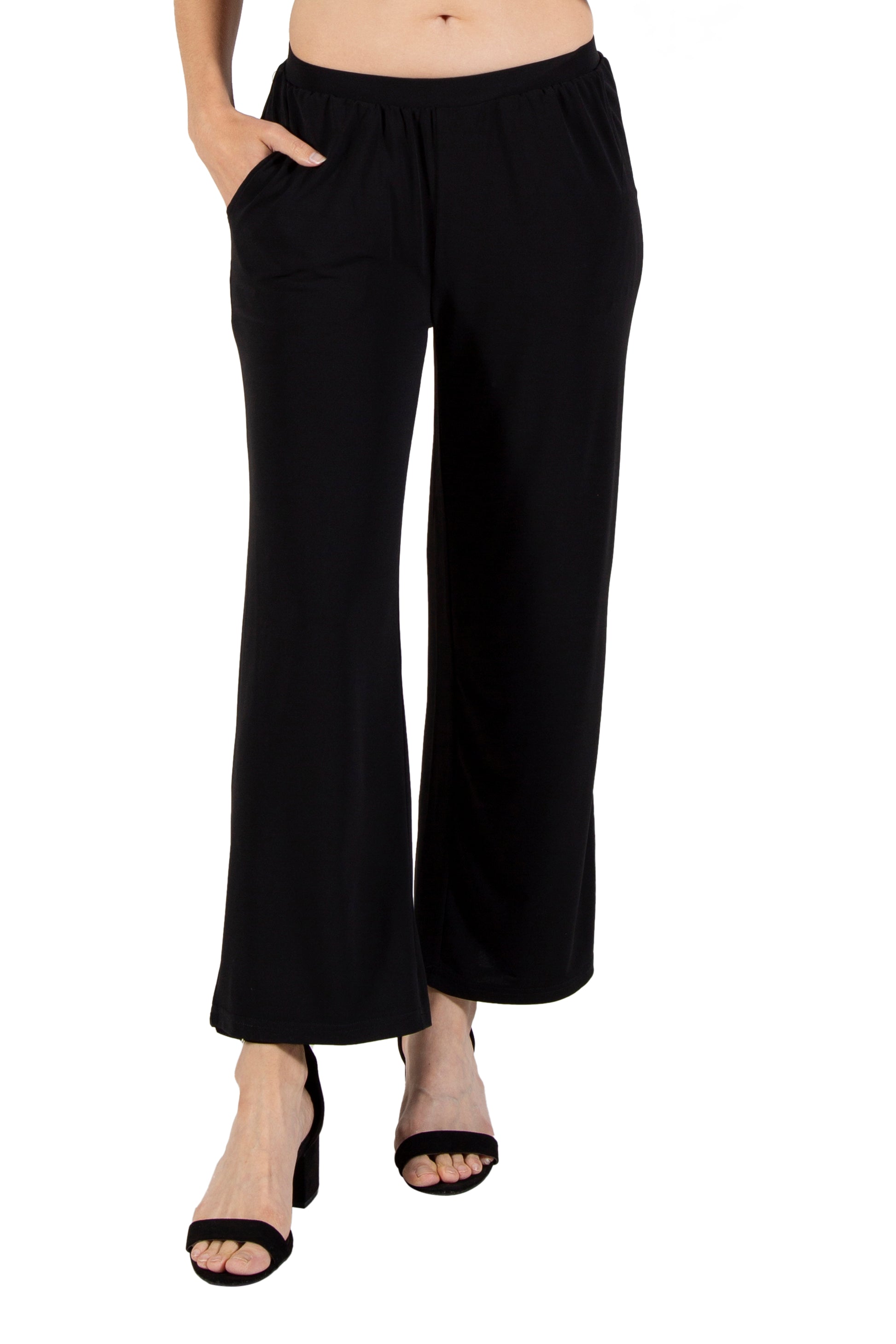 La Cera Solid Cropped Pant - La Cera