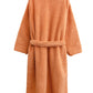 La Cera Plus Size Honeycomb Textured Fleece Wrap Robe - La Cera