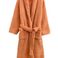 La Cera Plus Size Honeycomb Textured Fleece Wrap Robe - La Cera