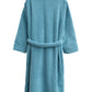 La Cera Honeycomb Textured Fleece Wrap Robe - La Cera