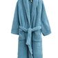 La Cera Plus Size Honeycomb Textured Fleece Wrap Robe - La Cera
