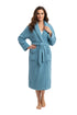 La Cera Honeycomb Textured Fleece Wrap Robe - La Cera