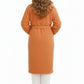 La Cera Plus Size Honeycomb Textured Fleece Wrap Robe - La Cera