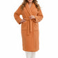La Cera Plus Size Honeycomb Textured Fleece Wrap Robe - La Cera