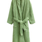 La Cera Honeycomb Textured Fleece Wrap Robe - La Cera