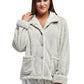 Taupe Fleece Bed Jacket - La Cera