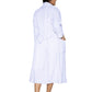 Rose Print Sheered Minky Wrap Robe - La Cera