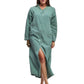 La Cera Snap Front Fleece Robe - La Cera