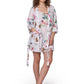White Floral Cotton Robe - La Cera