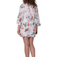 White Floral Cotton Robe - La Cera