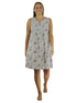 La Cera Sleeveless Floral Print Chemise - La Cera