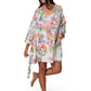 White Tropical Cotton Robe - La Cera