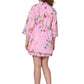 Pink Floral Cotton Robe - La Cera