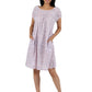 100% Cotton Smocked Floral Print Chemise - La Cera