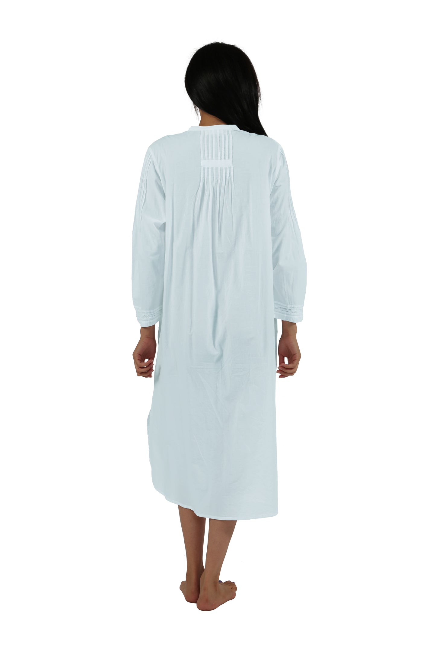 100% Cotton Long Sleeve Gown - La Cera
