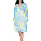 Tie Dye Short Cotton Wrap Robe