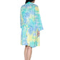 Tie Dye Short Cotton Wrap Robe