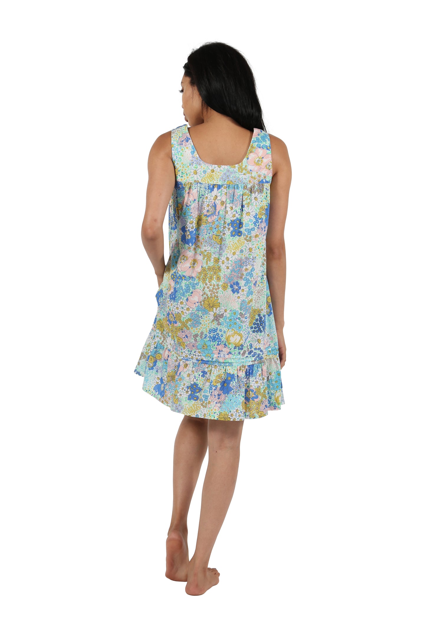 100% Cotton Floral Print Chemise - La Cera