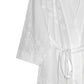 La Cera Embroidered Short Robe - La Cera