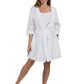 La Cera Embroidered Short Robe - La Cera