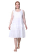 La Cera Plus Size Sleeveless Tiered Chemise - La Cera