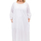 La Cera Plus Size Embroidered Night Gown - La Cera