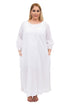 La Cera Plus Size Embroidered Night Gown - La Cera