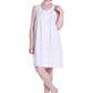 100% Cotton Sleeveless Embroidered Chemise - La Cera