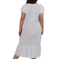 Plus Size La Cera Double Cap Short Sleeve Cotton Embroidered Gown - La Cera