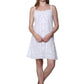 La Cera Spaghetti Strap Embroidered Chemise - La Cera