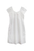 La Cera 100% White Cotton Embroidered Sweetheart Chemise - Plus Size - La Cera