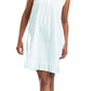 100% Cotton Embroidered Scoop Neck Chemise - La Cera