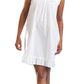 100% Cotton Embroidered Scoop Neck Chemise - La Cera