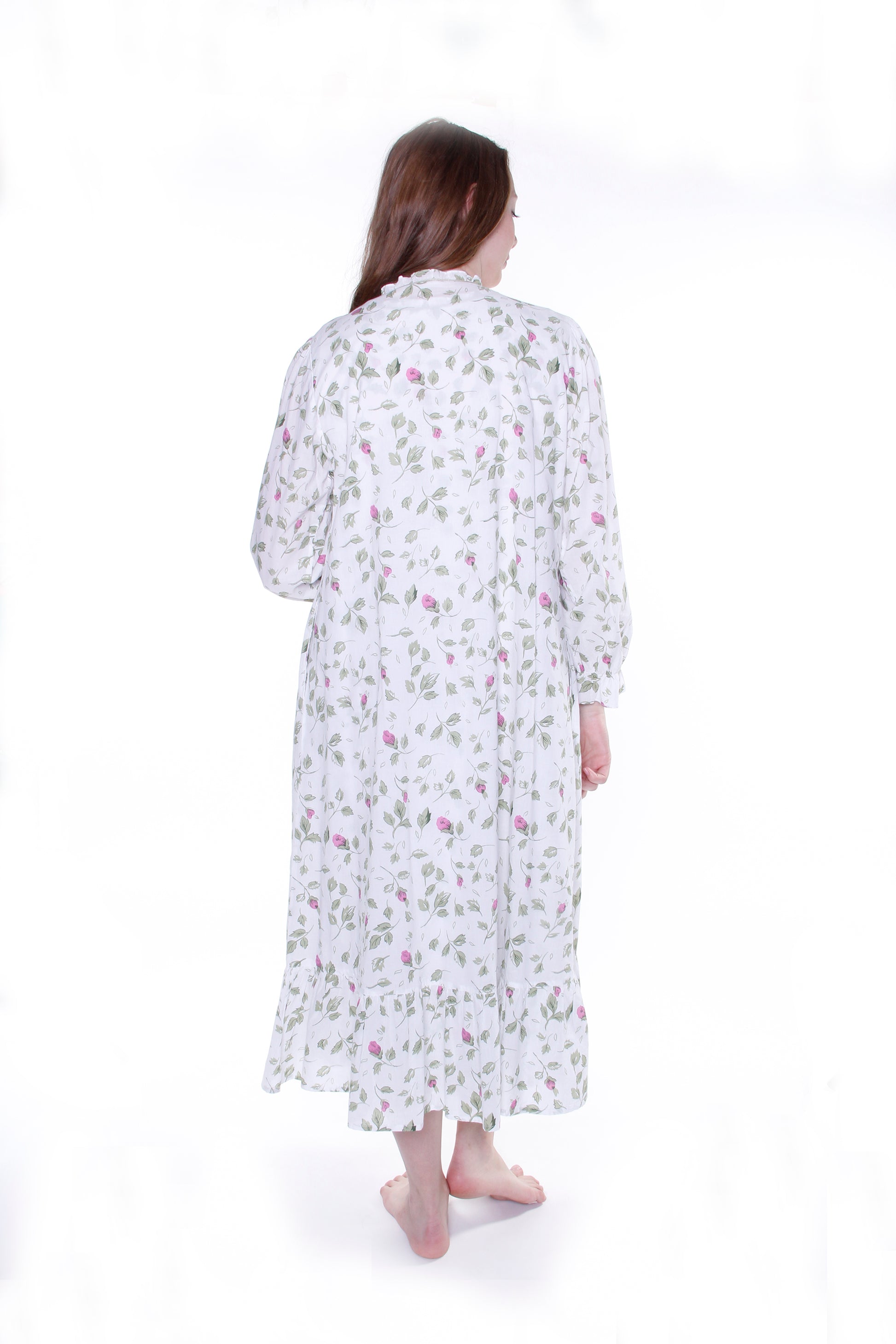 La Cera Rose Vine 100% Cotton Robe - La Cera