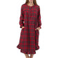 Flannel Plaid Night Gown - La Cera