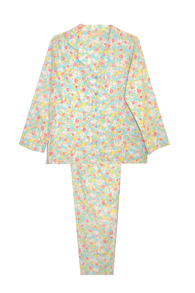 La Cera Plus Size Floral Flannel PJ Set - La Cera