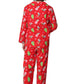 Flannel Red Reindeer Print Pajama Set - La Cera