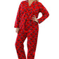 Plus Size Whimsical Skunk Flannel Pajama Set