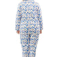 Plus Size Blue Fox Flannel Pajama Set
