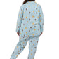 Plus Size La Cera Owl Print Pajama Set