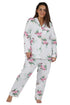 Plus Size Flannel Print Pajama Set - La Cera