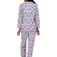 Pink Vintage Floral Flannel Pajama Set - La Cera