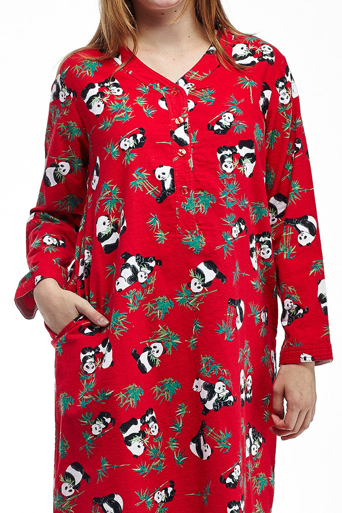 La Cera Panda Print Sleep Shirt - La Cera - 2