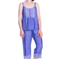 Blue Batik Print Cotton Capri Pajamas - La Cera