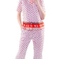 100% Cotton Red and White PJs - La Cera