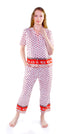 100% Cotton Red and White PJs - La Cera