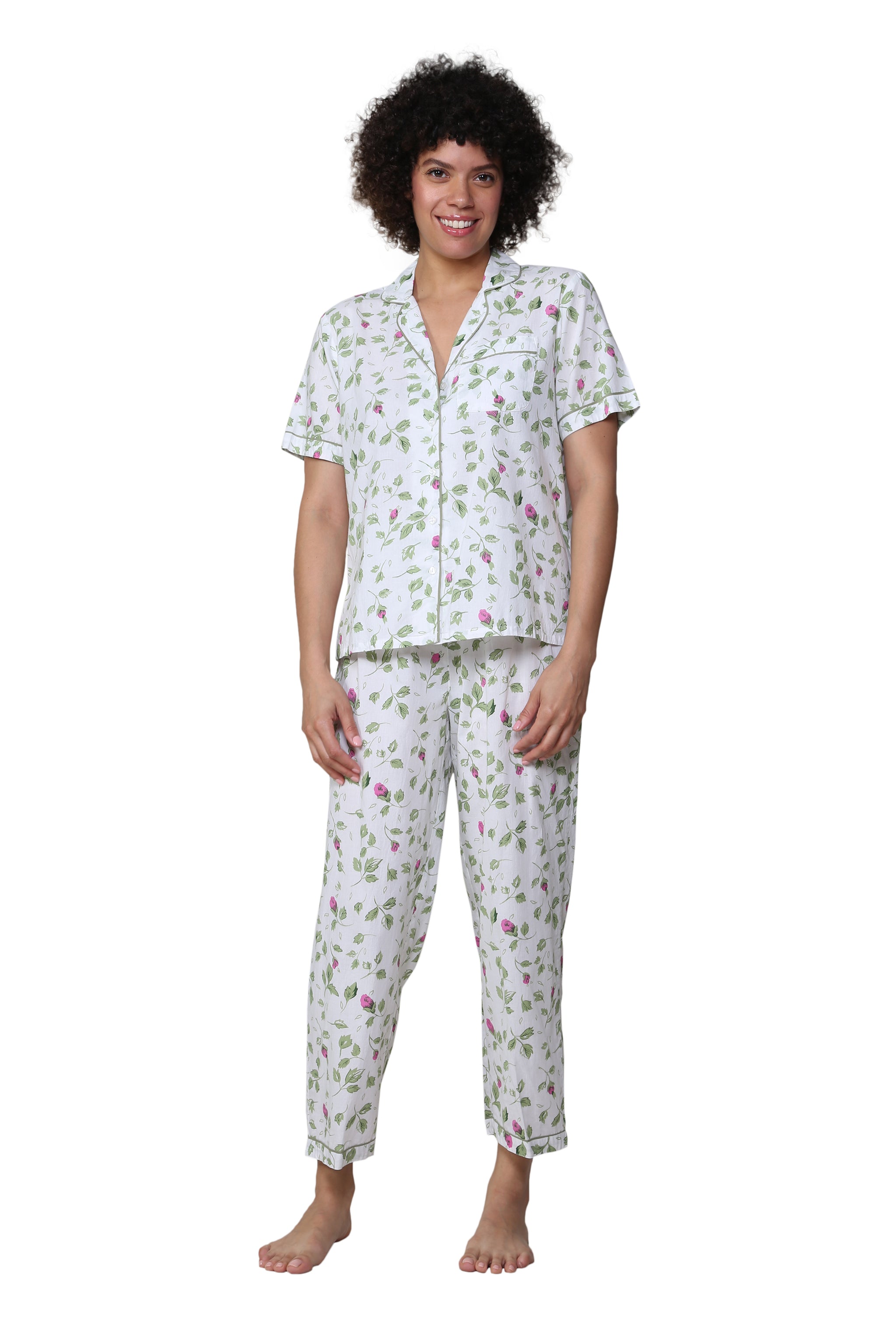 Floral Print Pajamas - La Cera