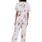 La Cera Short Sleeve Floral Pajama Set - La Cera