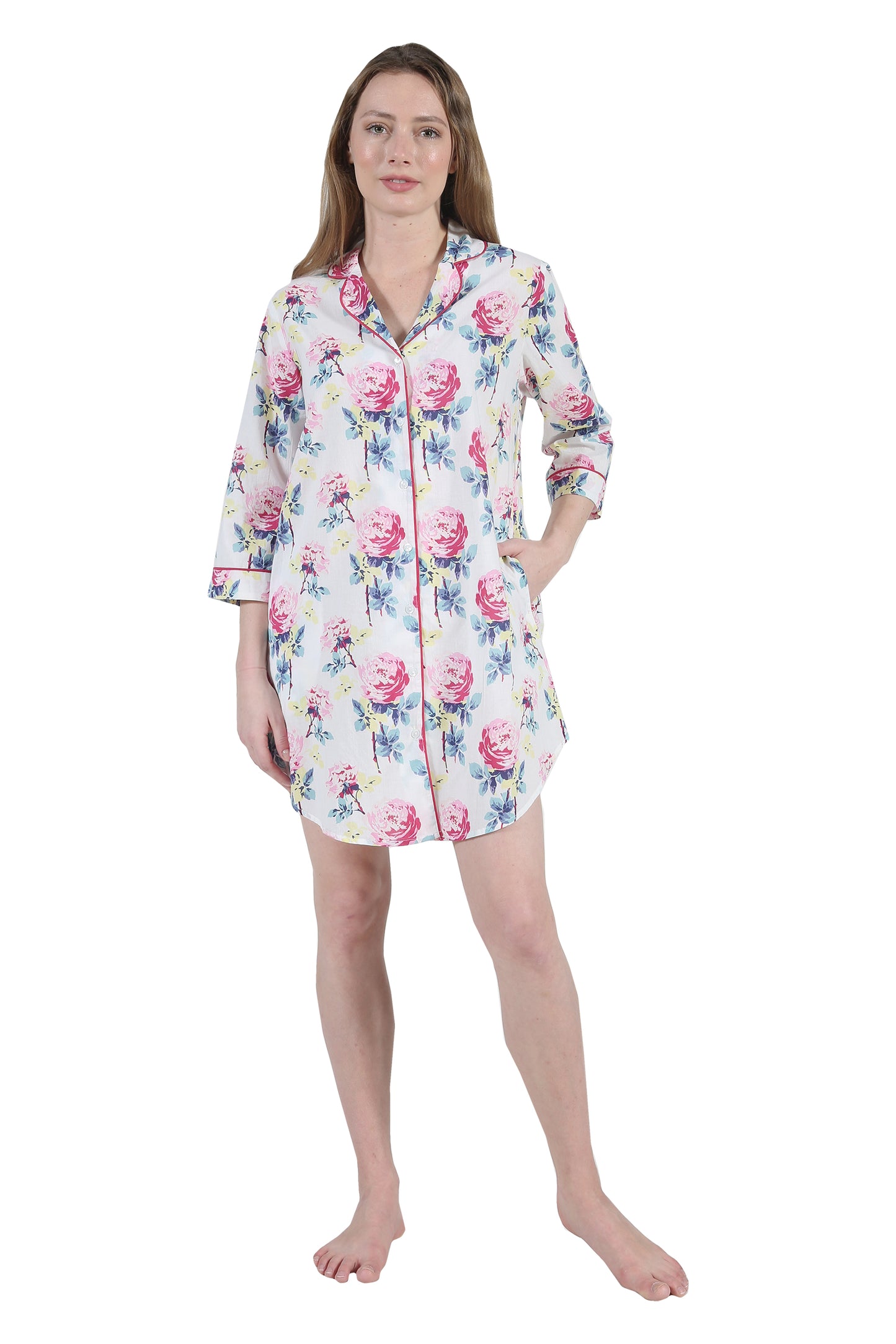 La Cera Long Sleeve Nightshirt - La Cera